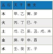 生辰八字五行查询